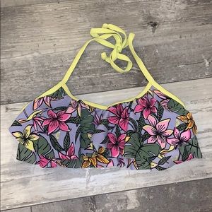 ROXY girls flower bathing suit top